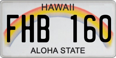HI license plate FHB160