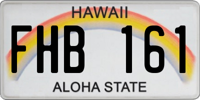 HI license plate FHB161