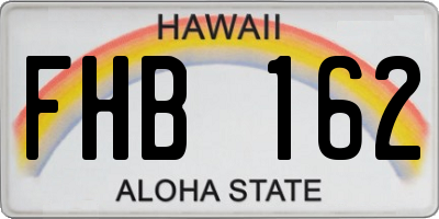 HI license plate FHB162