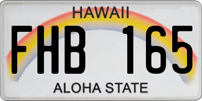 HI license plate FHB165