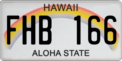 HI license plate FHB166
