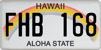 HI license plate FHB168