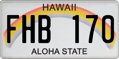 HI license plate FHB170