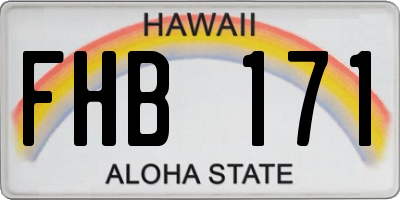 HI license plate FHB171