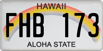 HI license plate FHB173