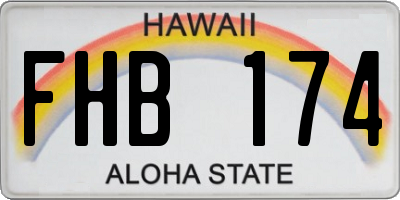HI license plate FHB174