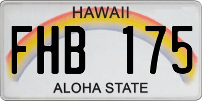 HI license plate FHB175