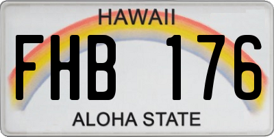 HI license plate FHB176