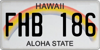 HI license plate FHB186