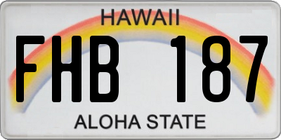 HI license plate FHB187