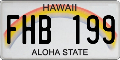 HI license plate FHB199