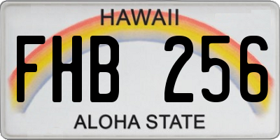 HI license plate FHB256
