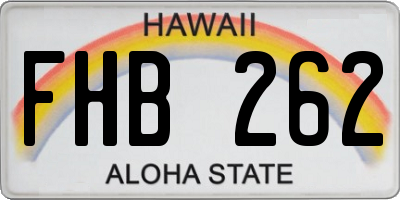 HI license plate FHB262