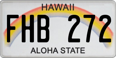 HI license plate FHB272