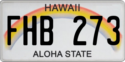 HI license plate FHB273