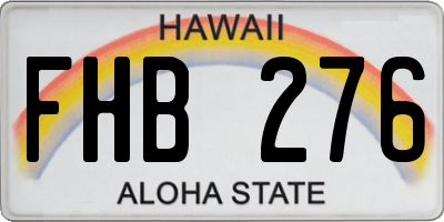 HI license plate FHB276