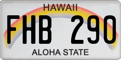 HI license plate FHB290