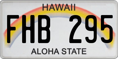 HI license plate FHB295