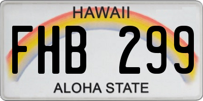HI license plate FHB299