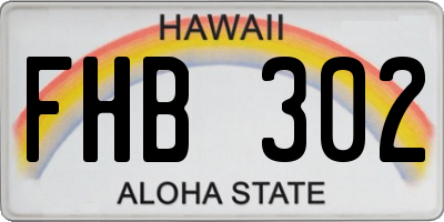 HI license plate FHB302