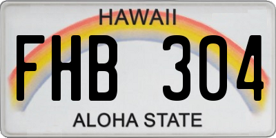 HI license plate FHB304