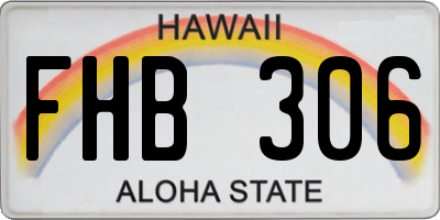 HI license plate FHB306