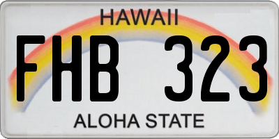 HI license plate FHB323
