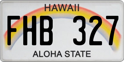 HI license plate FHB327