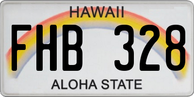 HI license plate FHB328