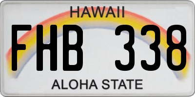 HI license plate FHB338