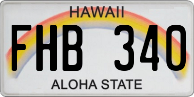 HI license plate FHB340