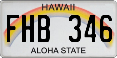 HI license plate FHB346