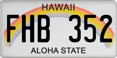 HI license plate FHB352
