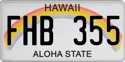 HI license plate FHB355