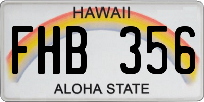 HI license plate FHB356