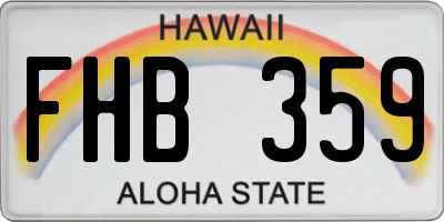 HI license plate FHB359