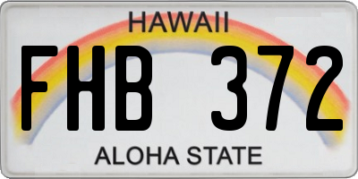 HI license plate FHB372