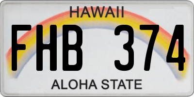 HI license plate FHB374