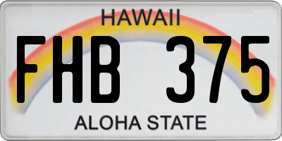 HI license plate FHB375