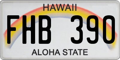 HI license plate FHB390