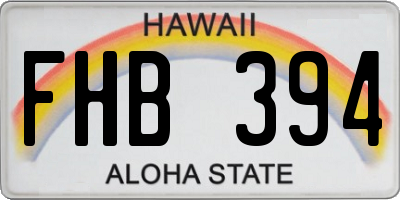 HI license plate FHB394
