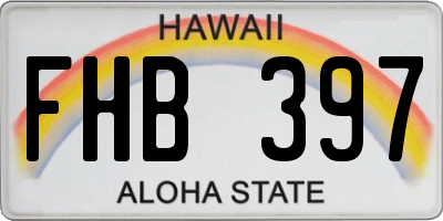 HI license plate FHB397