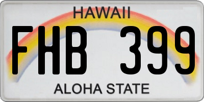 HI license plate FHB399