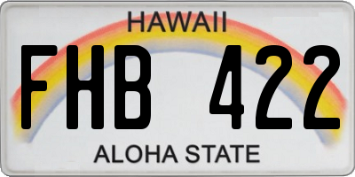 HI license plate FHB422