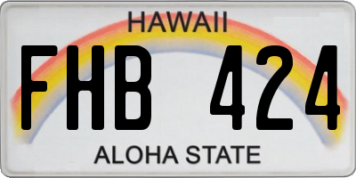 HI license plate FHB424