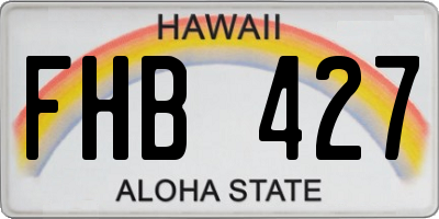 HI license plate FHB427