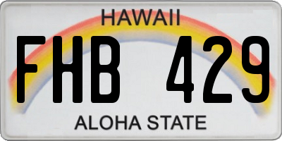 HI license plate FHB429