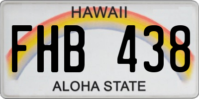 HI license plate FHB438