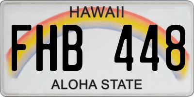 HI license plate FHB448