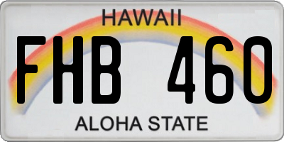 HI license plate FHB460